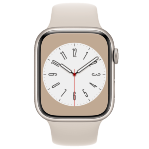 ساعت هوشمند اپل سری S8 45mm با بدنه آلومینیوم بند سیلیکونی