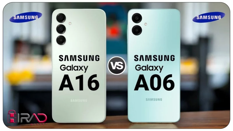 مقایسه a06 با a16 4g سامسونگ