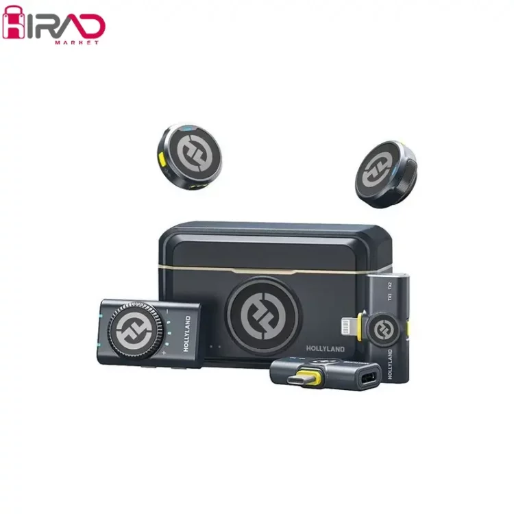 میکروفون یقه‌ای بی‌سیم هالی لند مدل Lark M2 Combo با قابلیت کاهش نویز و کیس شارژ